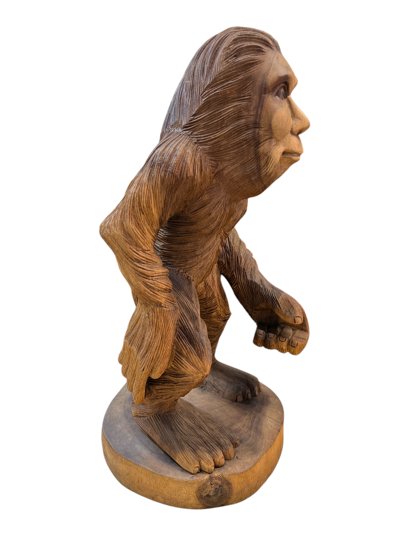 Hand Carved Mahogany Bigfoot Statue (Bali, Indonesia)