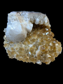 Brazilian Citrine with Quartz Rough Specimen - 25lbs - 15"x9" Inches