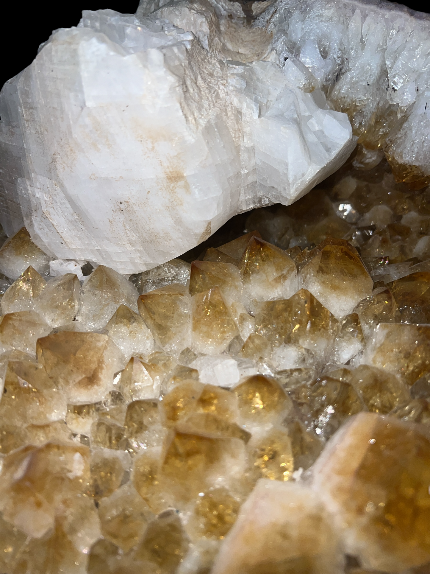 Brazilian Citrine with Quartz Rough Specimen - 25lbs - 15"x9" Inches