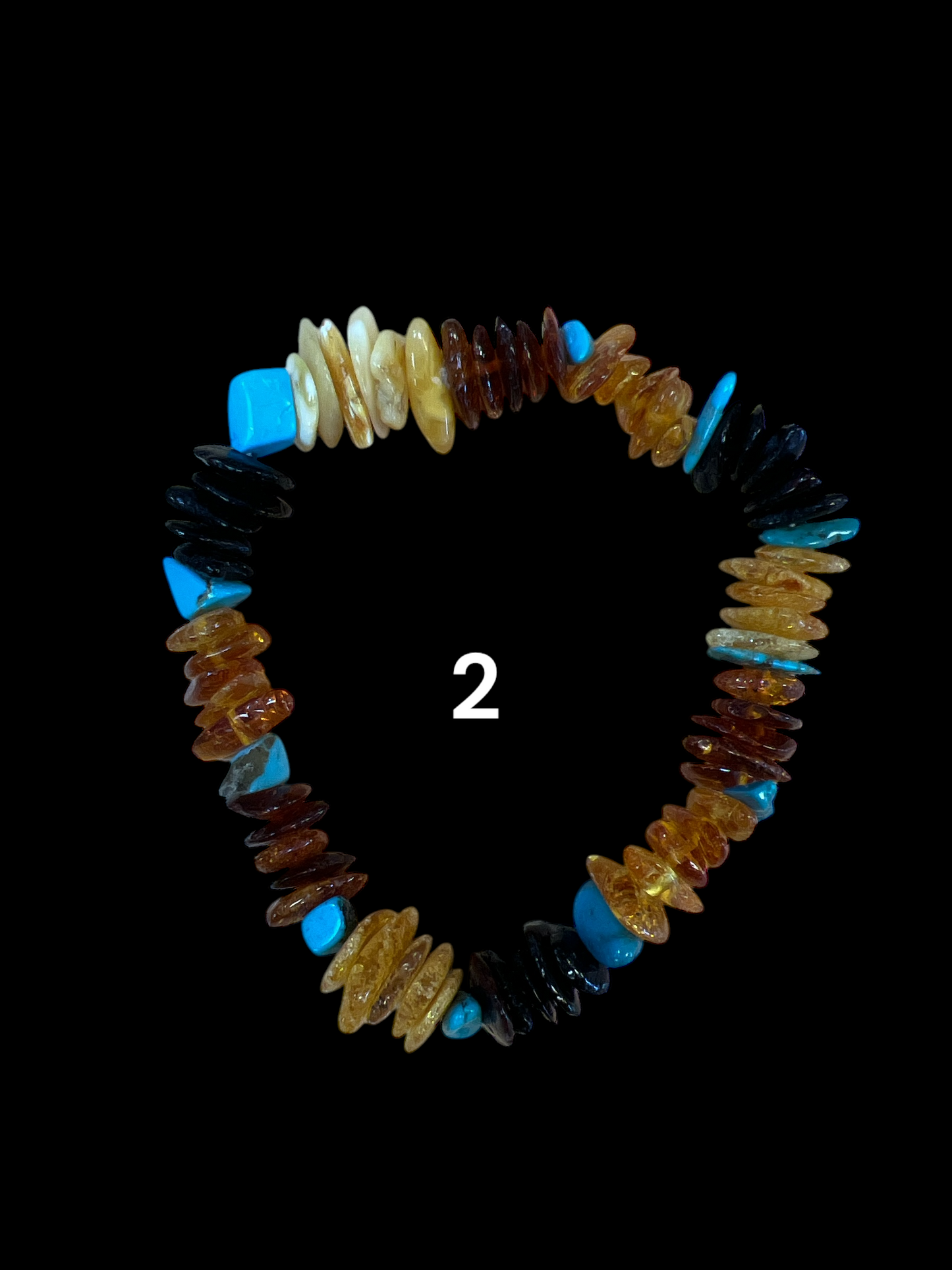 "AA" Grade Baltic Amber/Turquoise/Tourmaline Bracelets (Lithuania)