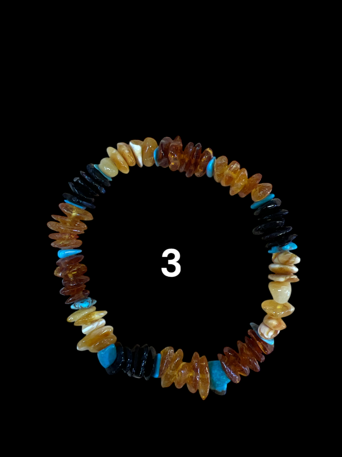 "AA" Grade Baltic Amber/Turquoise/Tourmaline Bracelets (Lithuania)