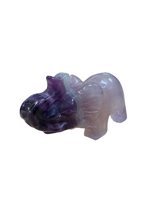 Amethyst Stone Carved Elephant