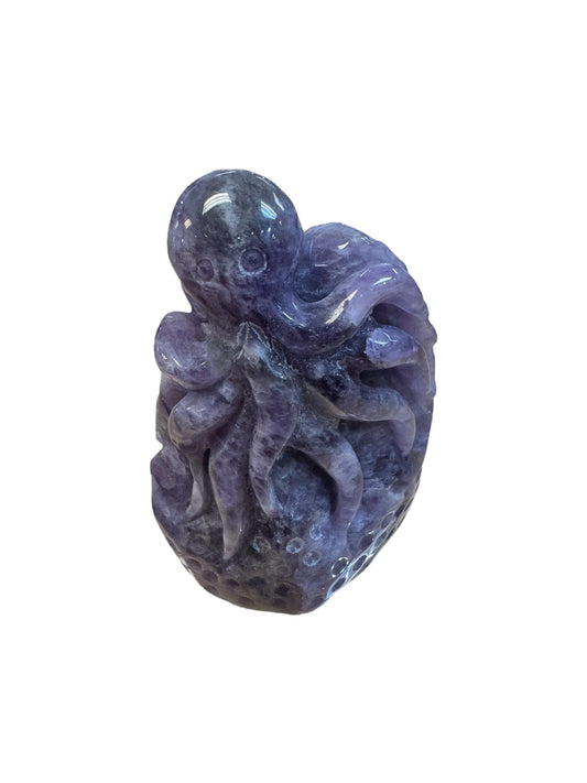 Amethyst Stone Carved Octopus