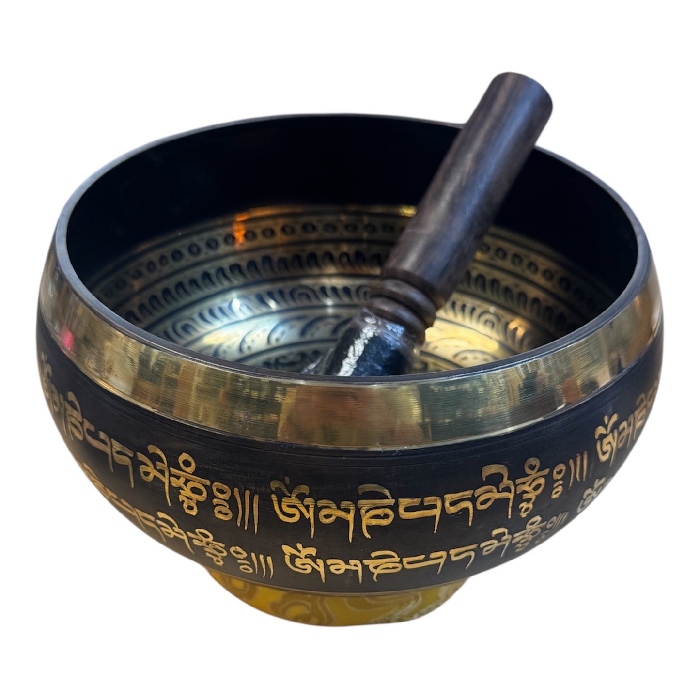 Brass Etched Singing Bowl (India)