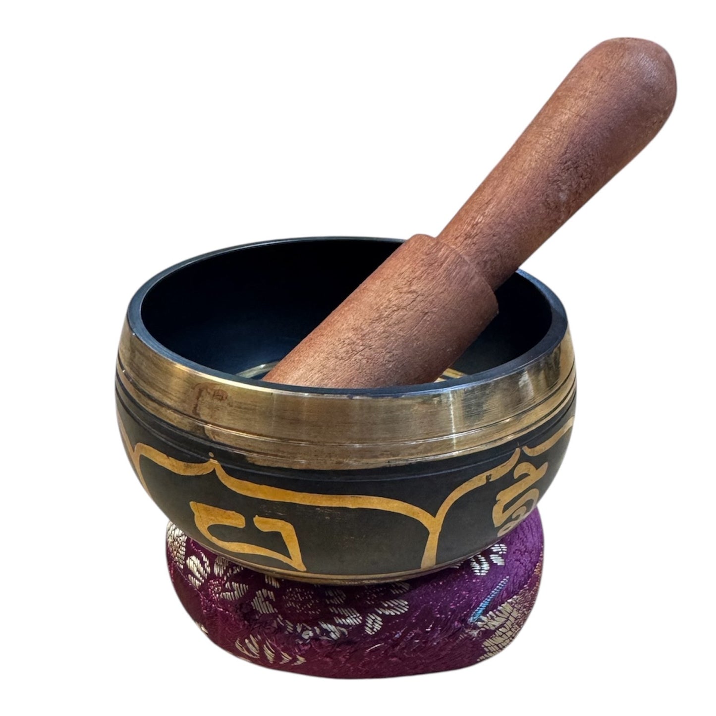 Brass Etched Singing Bowl (India)