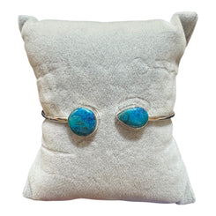 Shattuckite - Sterling Silver - Adjustable Stone Bracelet
