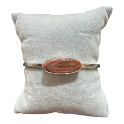 Crazy Lace Agate - Sterling Silver - Adjustable Stone Bracelet