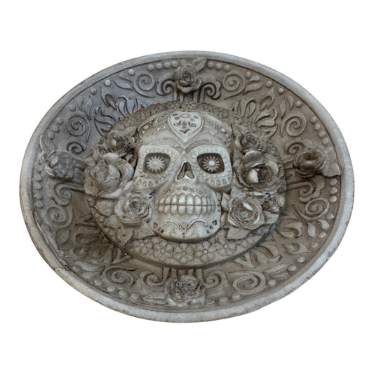 Mexican Skull Flat Incense Burner