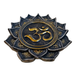 Ohm Lotus Flower Flat Incense Burner