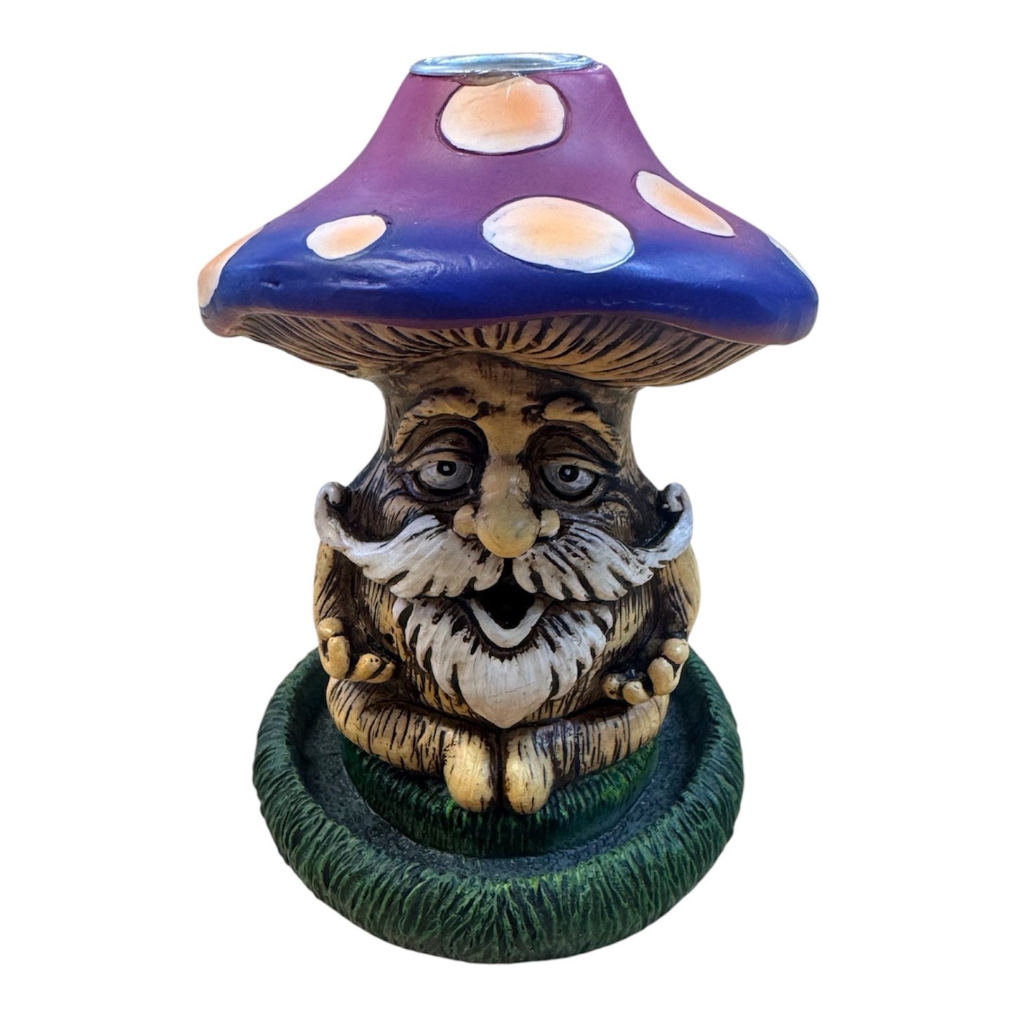 Mushroom Gnome Cone Incense Burner