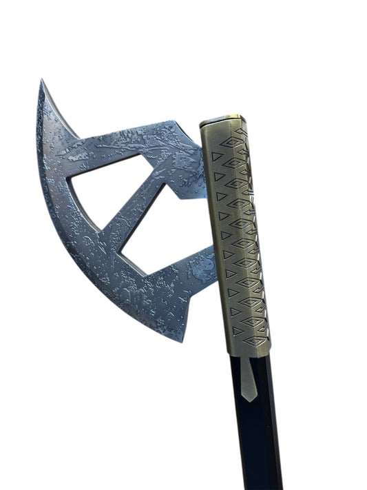 LOTR Gimli's Axe Replica - Aluminium Shaft - Stainless Steel Blade - Wooden Wall Plaque