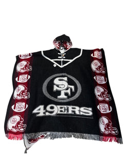 Hand Woven "SF 49ers" Ponchos - Made In Ecuador - Ethically Sourced Alpaca Wool