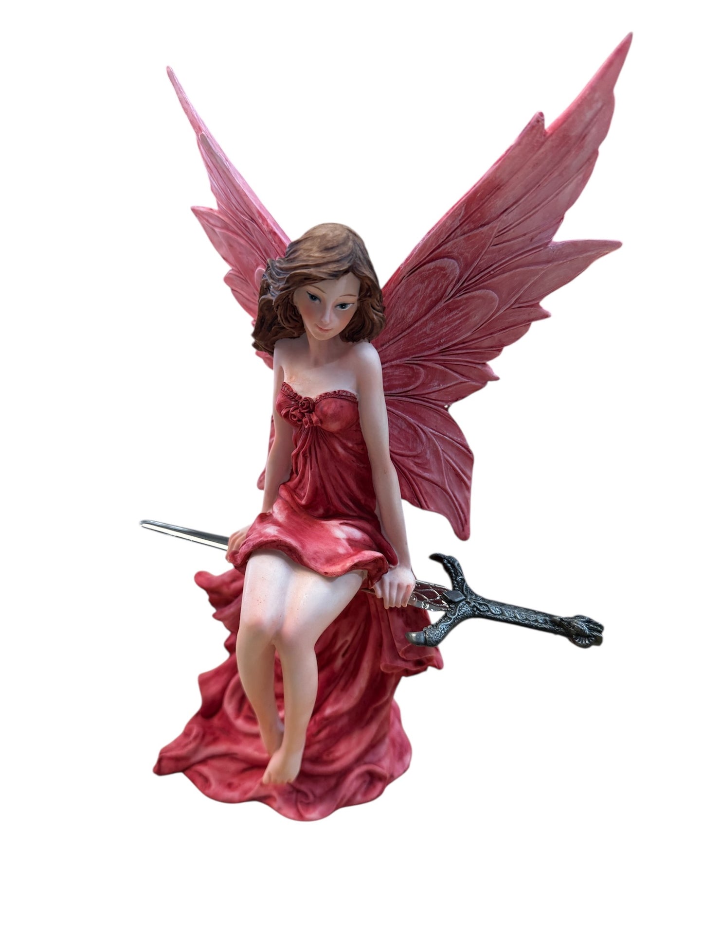 Fairy On A Sword - Polyresin Composite - 10.5" Inches Tall - Removable Sword (Letter Opener)