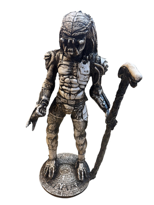 Fishbone Predator Figurine - Made From Fishbones- Hand Painted - Size: 20in x 7in