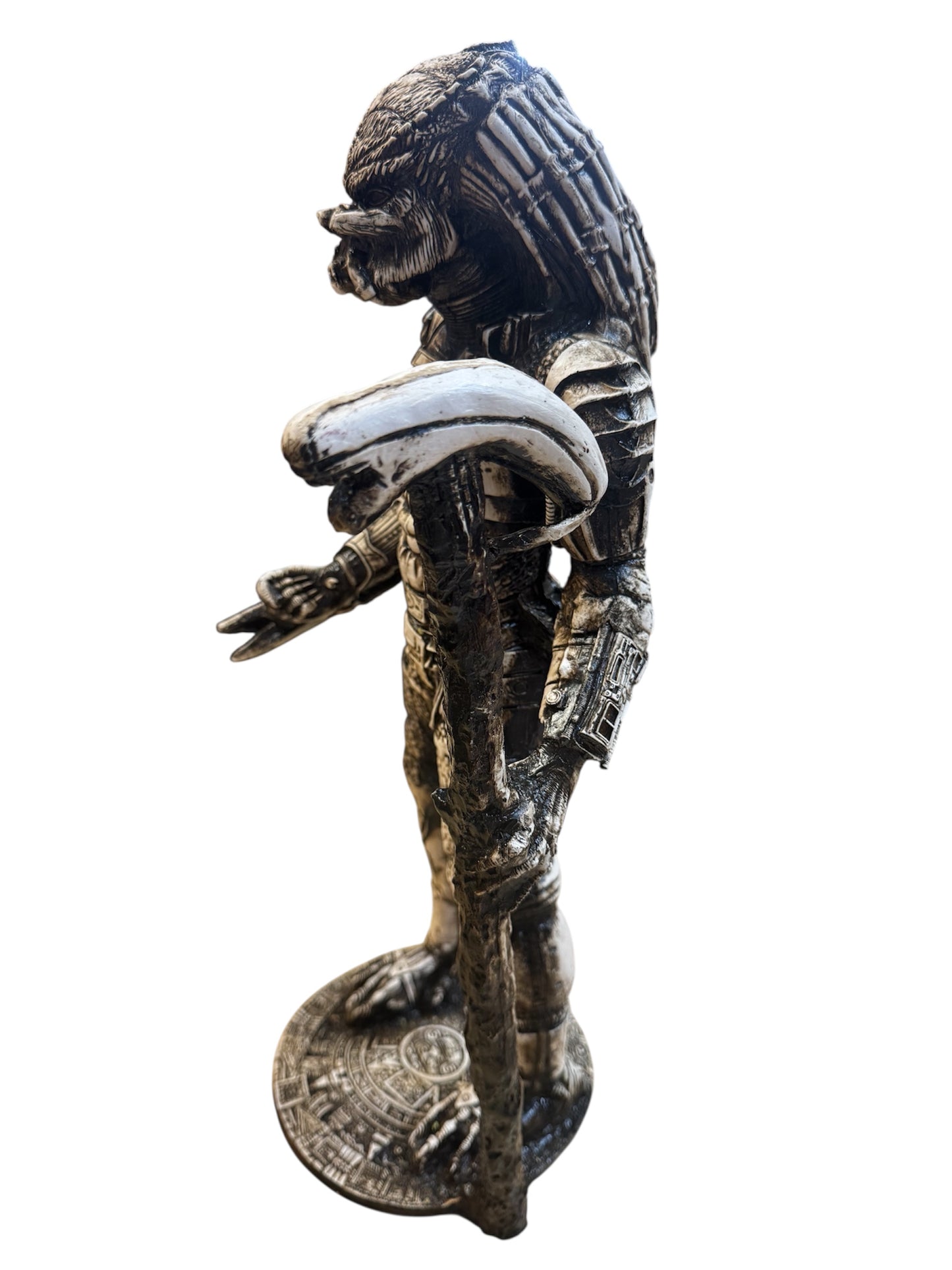 Fishbone Predator Figurine - Made From Fishbones- Hand Painted - Size: 20in x 7in