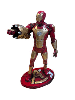 Fishbone Iron Man Figurine - Made From Fishbones - Hand Painted - Size: 15in x 9in