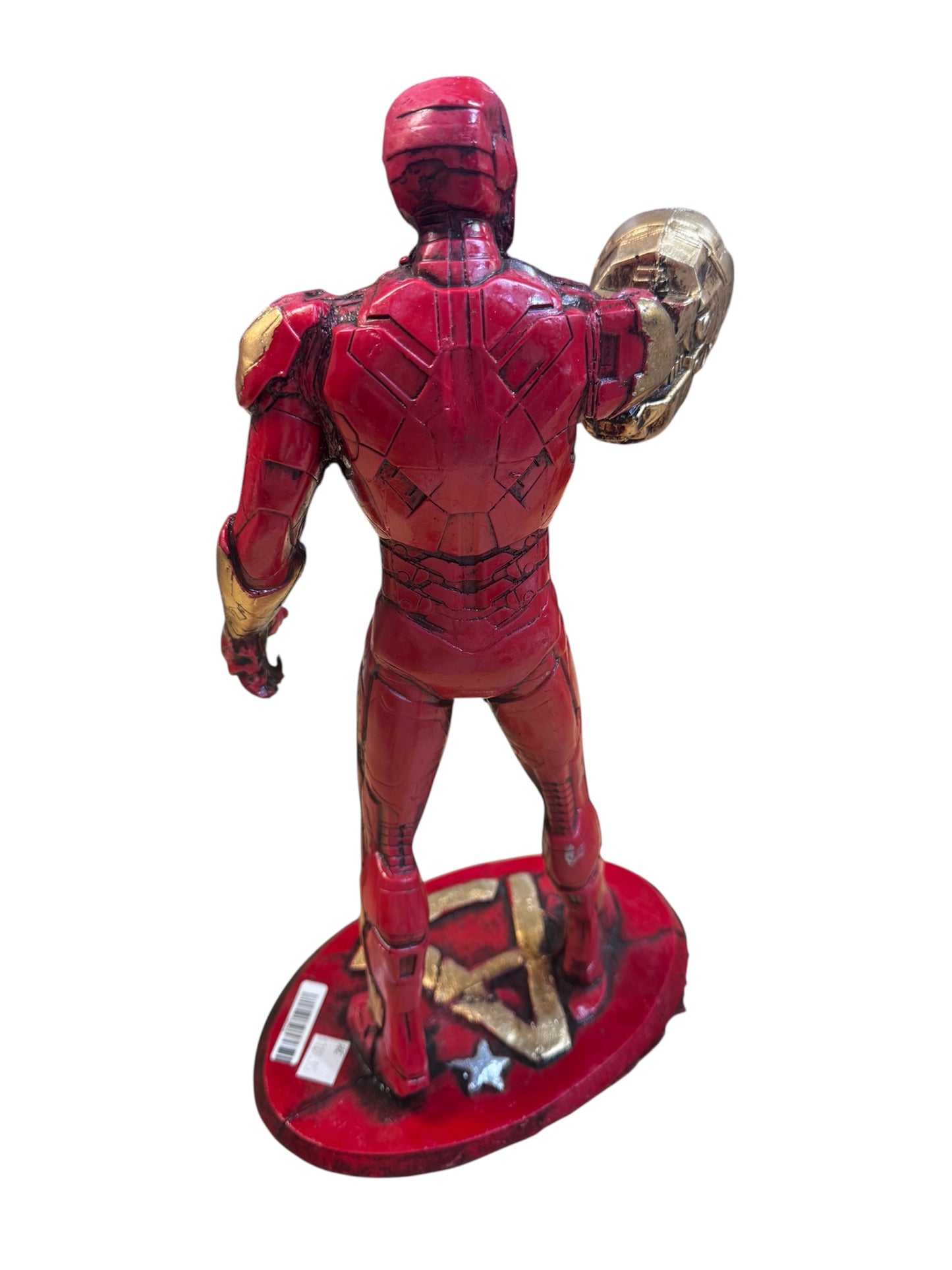 Fishbone Iron Man Figurine - Made From Fishbones - Hand Painted - Size: 15in x 9in