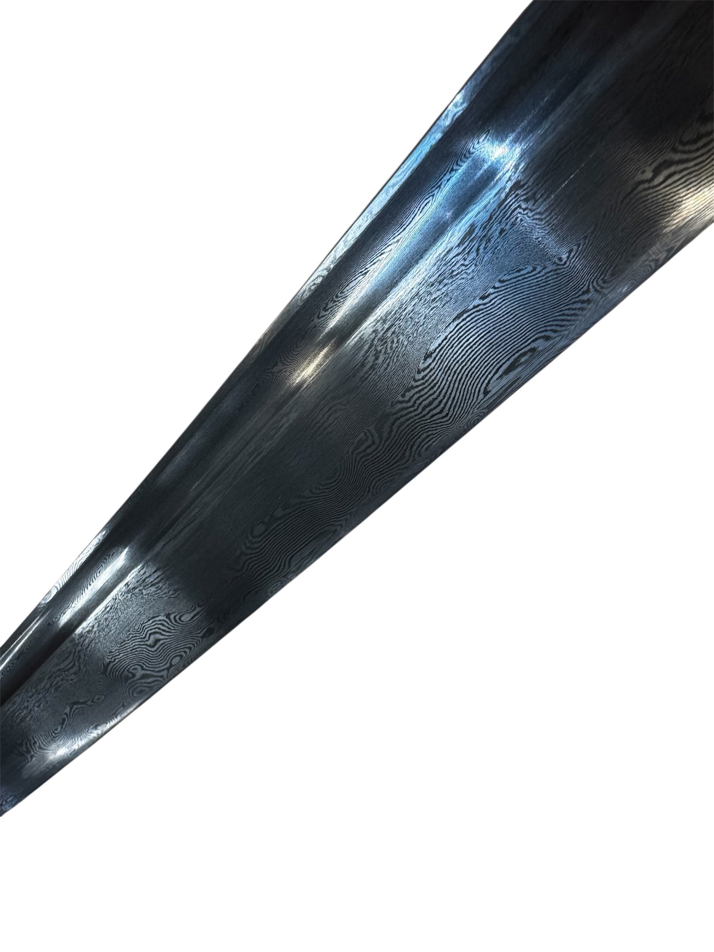 Shinwa Black Serpent Katana - Damascus Steel - Metal Alloy Tsuba - Faux Ray Skin