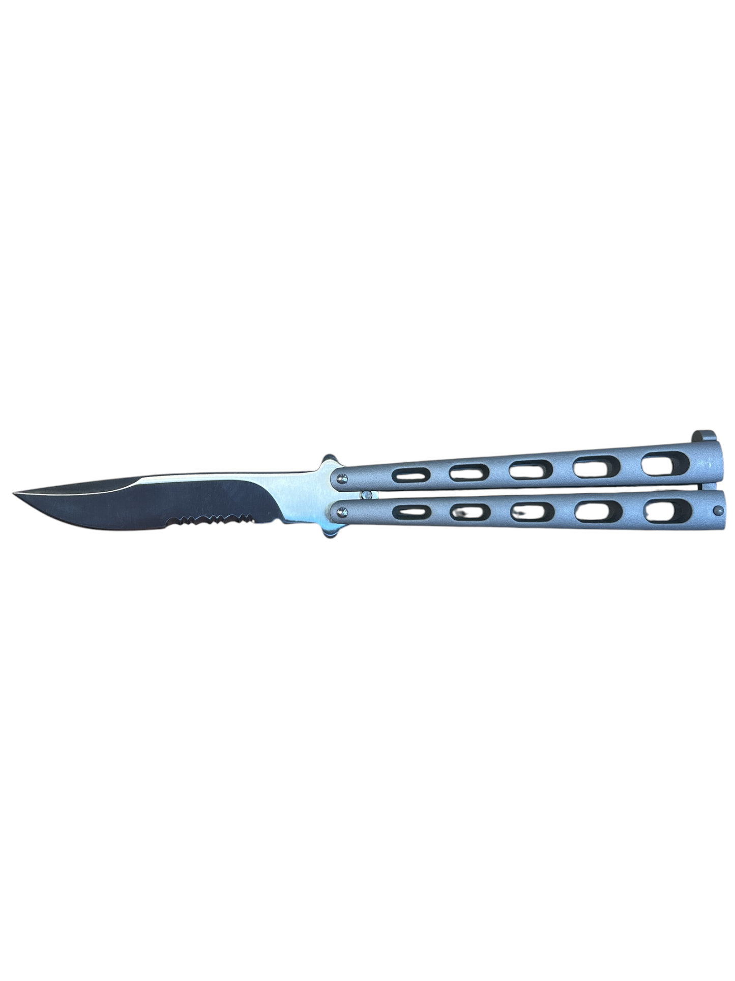Matte Grey Butterfly Knife - 3Cr13 Steel (Made In Taiwan)