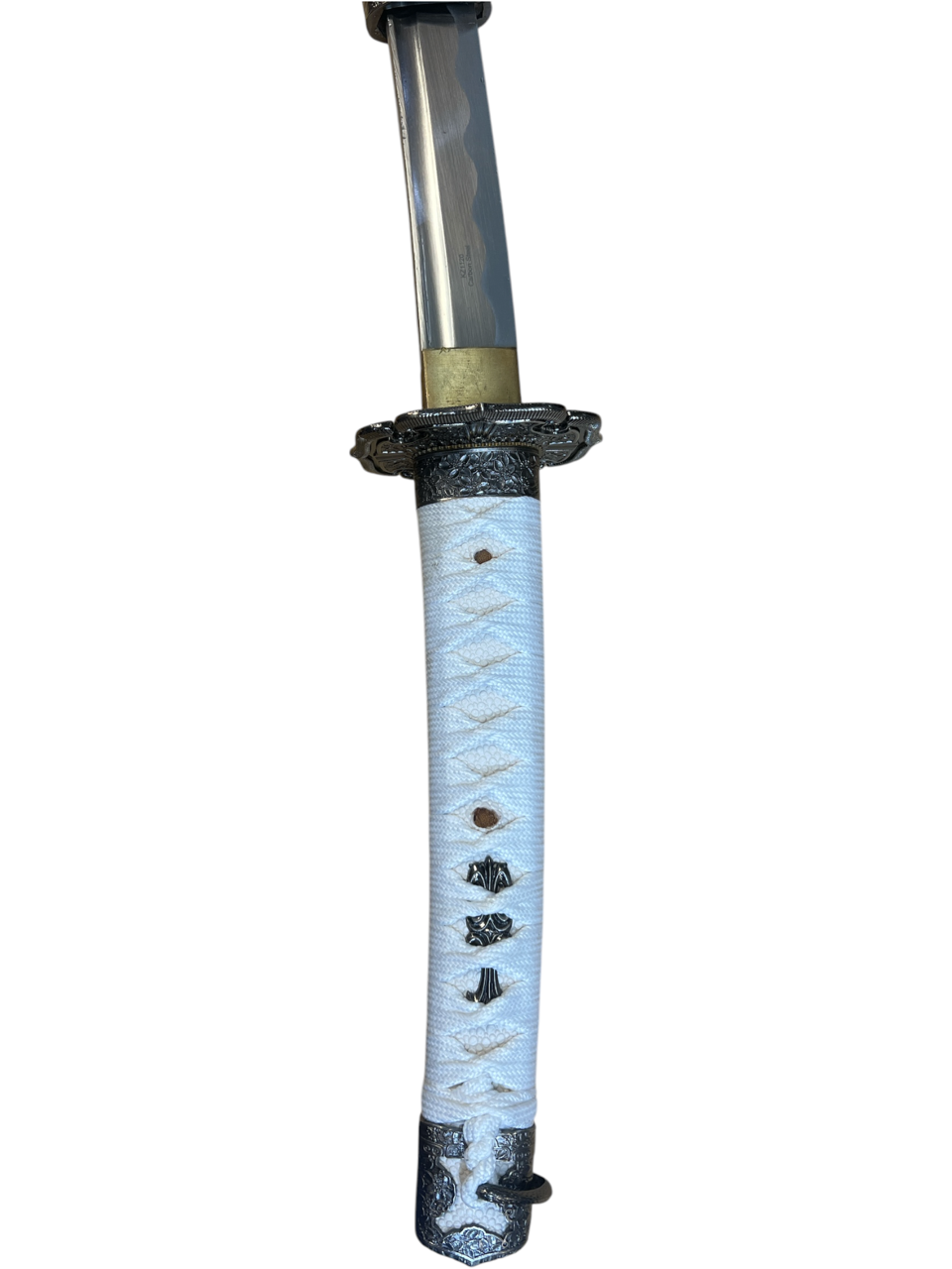 Blood Moon Katana - 1045 High Carbon Steel - Pewter Tsuba