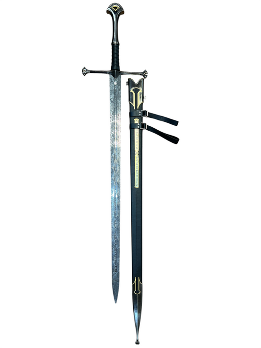 Lord of The Rings "Anduril" Replica - 440 Stainless Steel - Genuine Leather Sheath