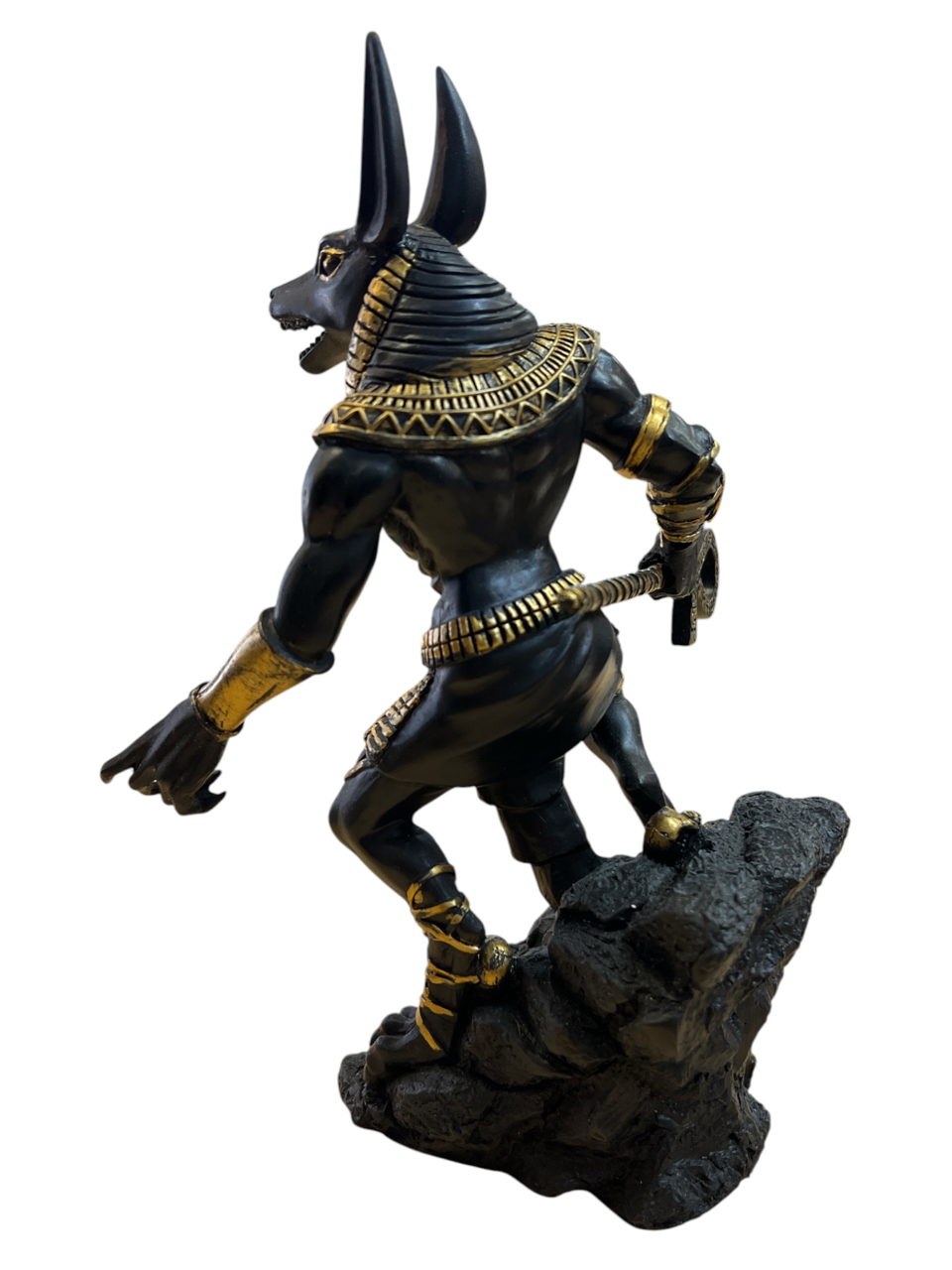 Anubis Figurine -Black & Gold - Resin - 9" x 7.5"