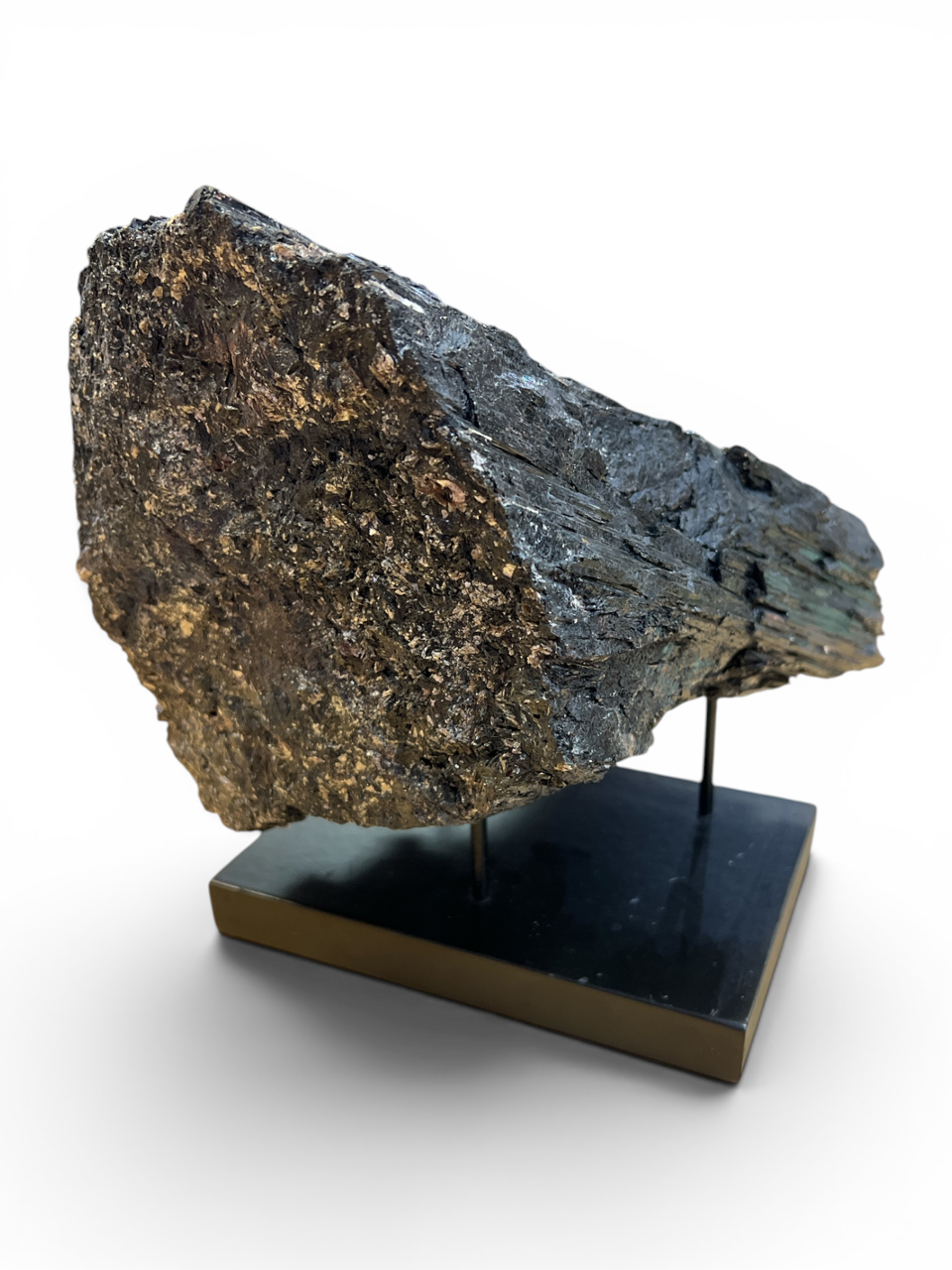 "A" Rough Black Tourmaline Specimen - Madagascar - 9.5" x 6"