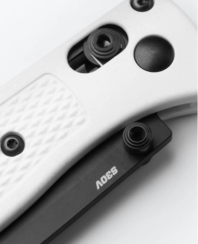 Benchmade Knives -"Mini Bugout" - White Grivory Handle - S3OV Steel